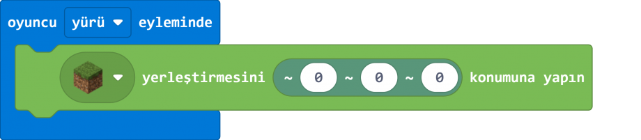 Minecraft Education MakeCode Kapsayıcı Blok 
