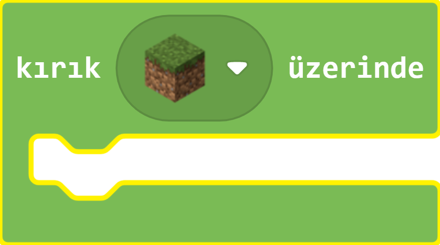 Minecraft Education MakeCode Kırık Blok Yerleştirme